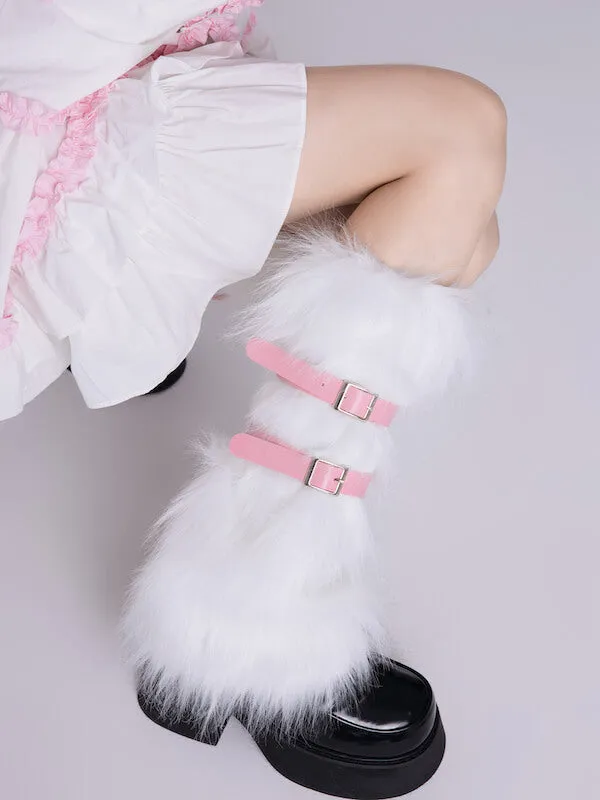 Pink garters leg warmers