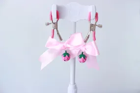 Pink Strawberry Bells & Bows Clamps