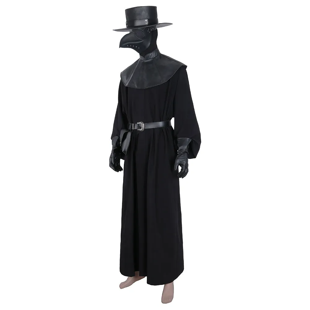 Plague Doctor Steampunk Medieval Adult Uniform Outfit Halloween Carnival Suit Cosplay Costume