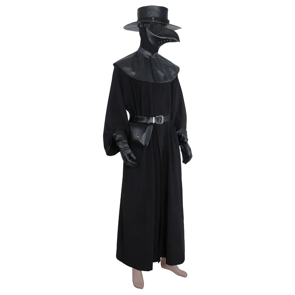 Plague Doctor Steampunk Medieval Adult Uniform Outfit Halloween Carnival Suit Cosplay Costume