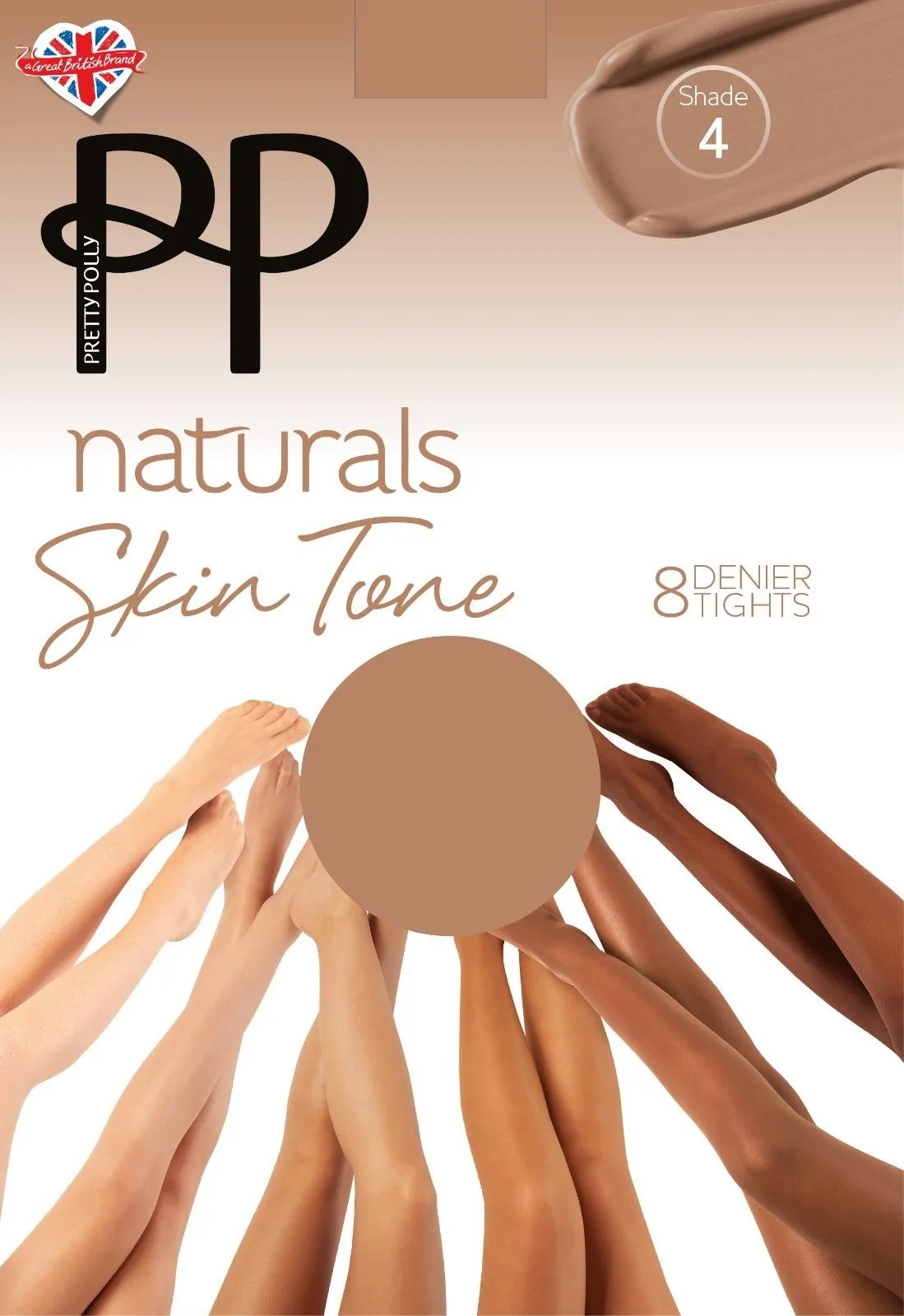 Pretty Polly Naturals Skin Tones Sheer Tights 8 Denier