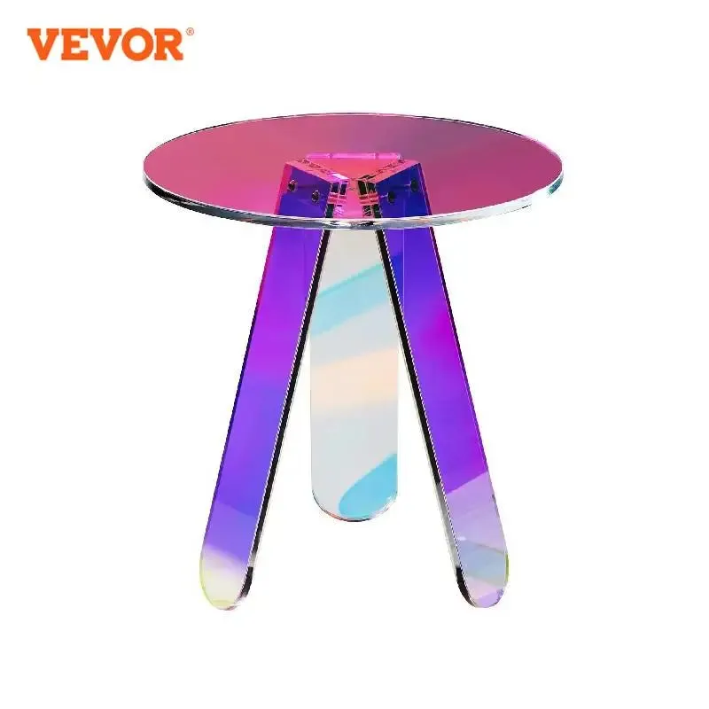 Radiant Rainbow Acrylic Side Table