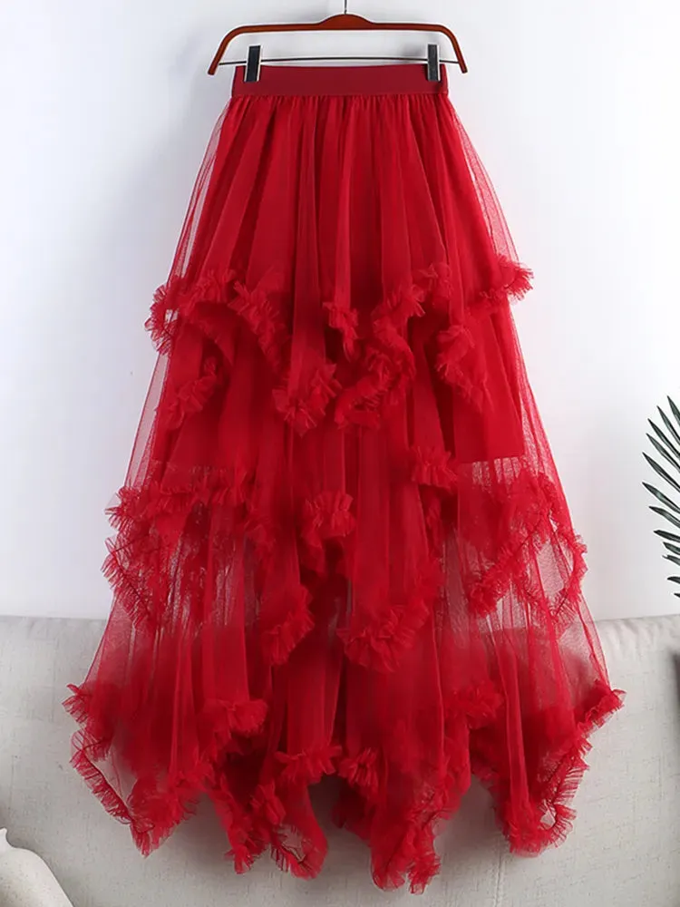 Ragged Ruffles Tulle Skirt