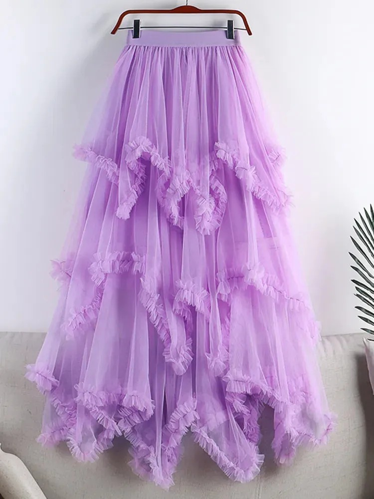 Ragged Ruffles Tulle Skirt