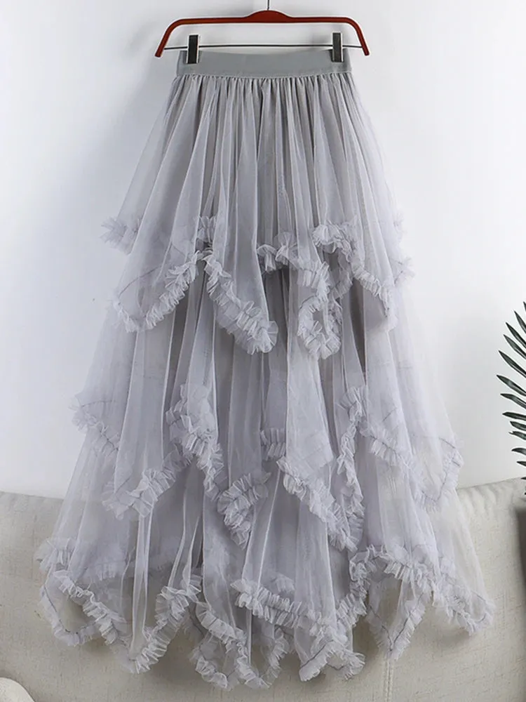 Ragged Ruffles Tulle Skirt