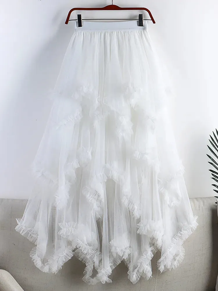 Ragged Ruffles Tulle Skirt