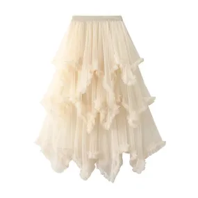 Ragged Ruffles Tulle Skirt