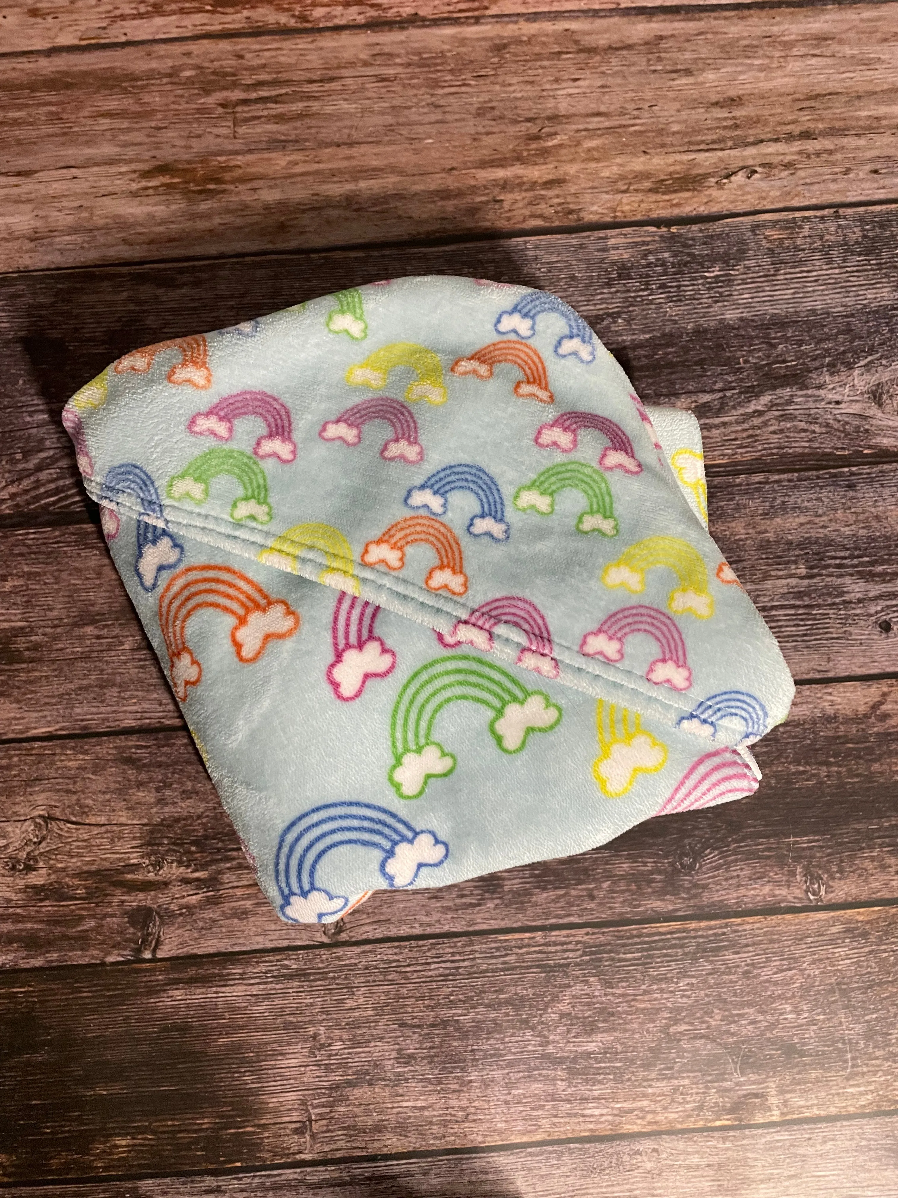 Rainbow Hooded Baby Towel