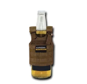 Rapdom Can Bottle Cooler Beverage Insulator Tactical Vest Beer Soda Coyote