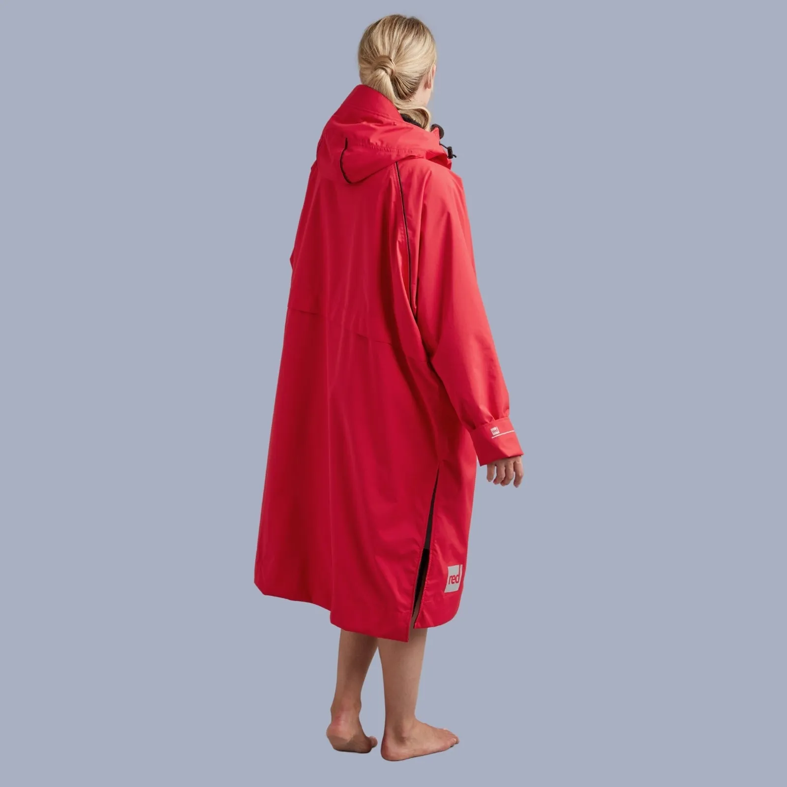 Red Adults Pro Long Sleeve Waterproof Dry Changing Robe Alter EVO