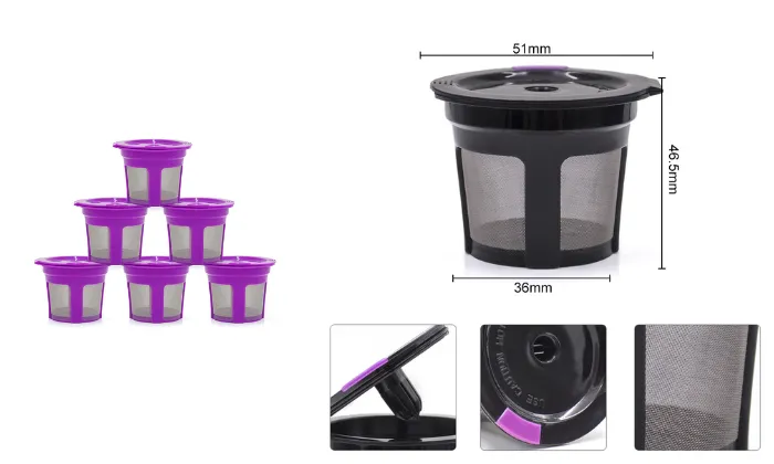 Refillable Reusable Coffee Filters Capsule Pods