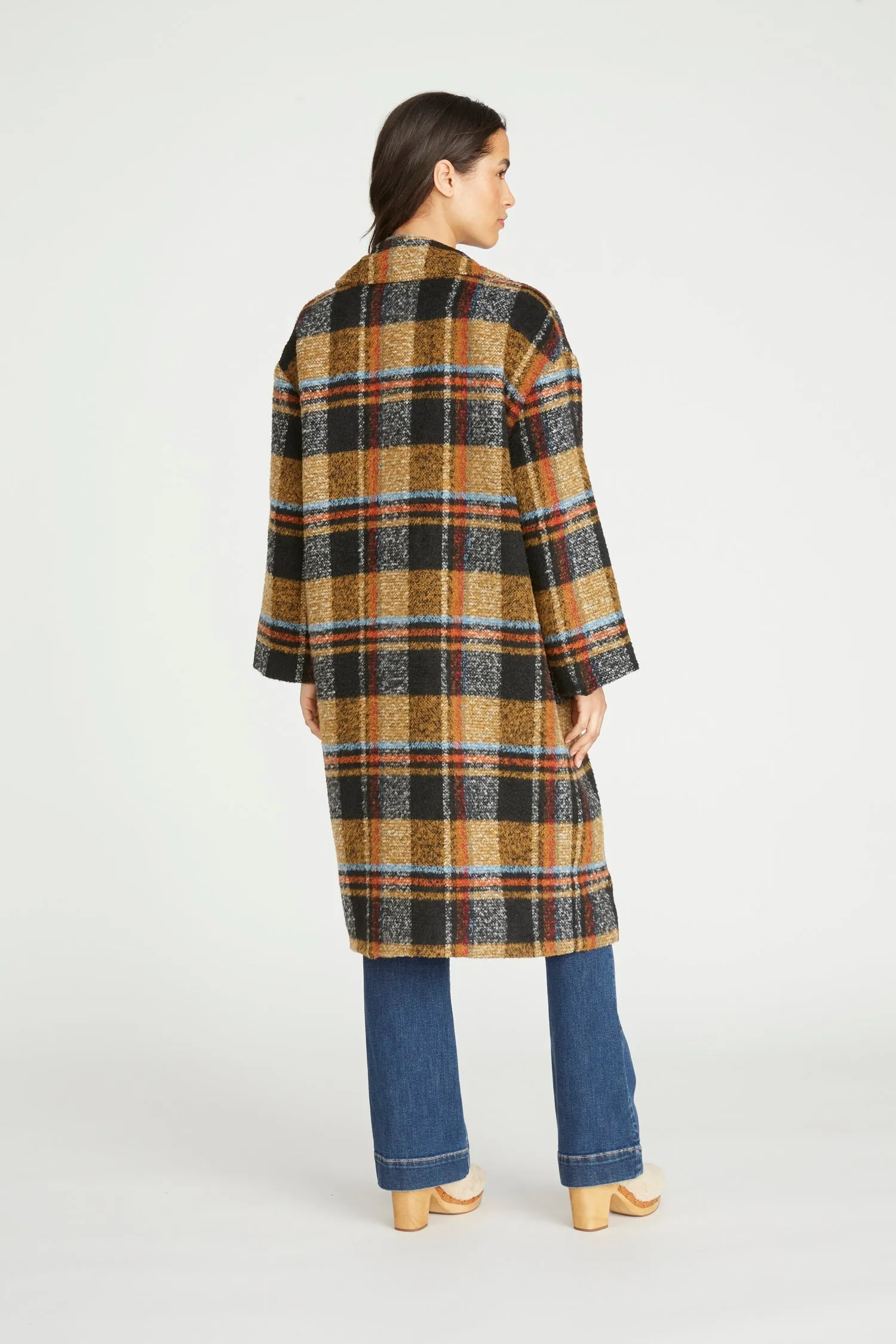 Riley Plaid Long Coat - Fireside