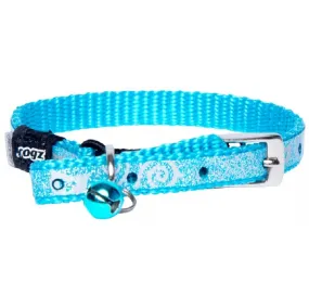 Rogz Sparklecat Pin Buckle Collar Turquoise