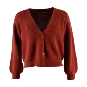 Rood vest met knoopsluiting | Froy & Dind cardigan Paulien red