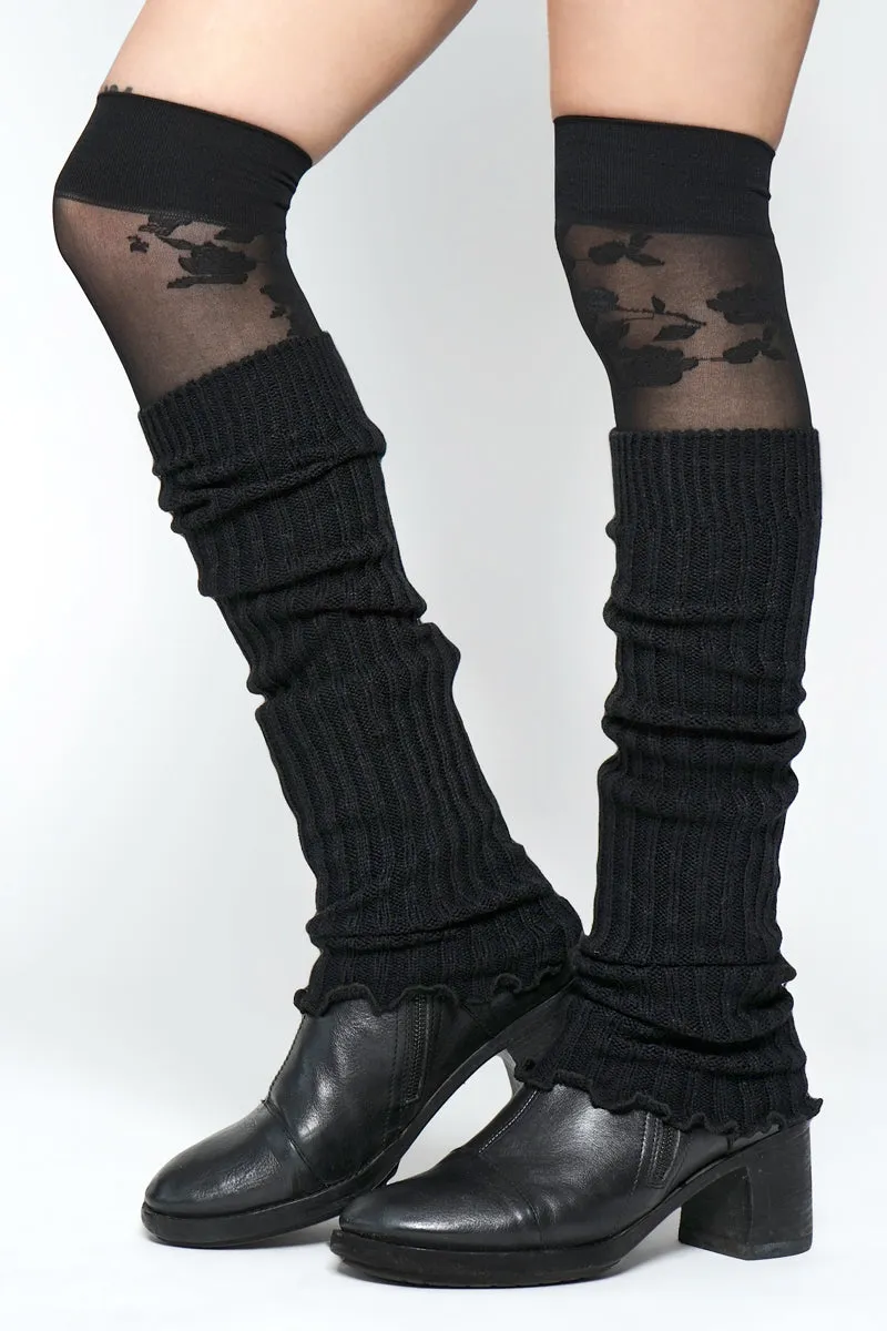 Rose Stem Knee High Socks