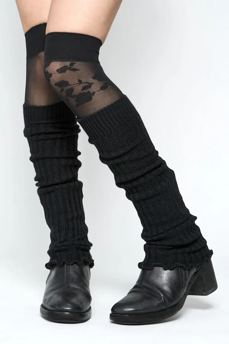 Rose Stem Knee High Socks