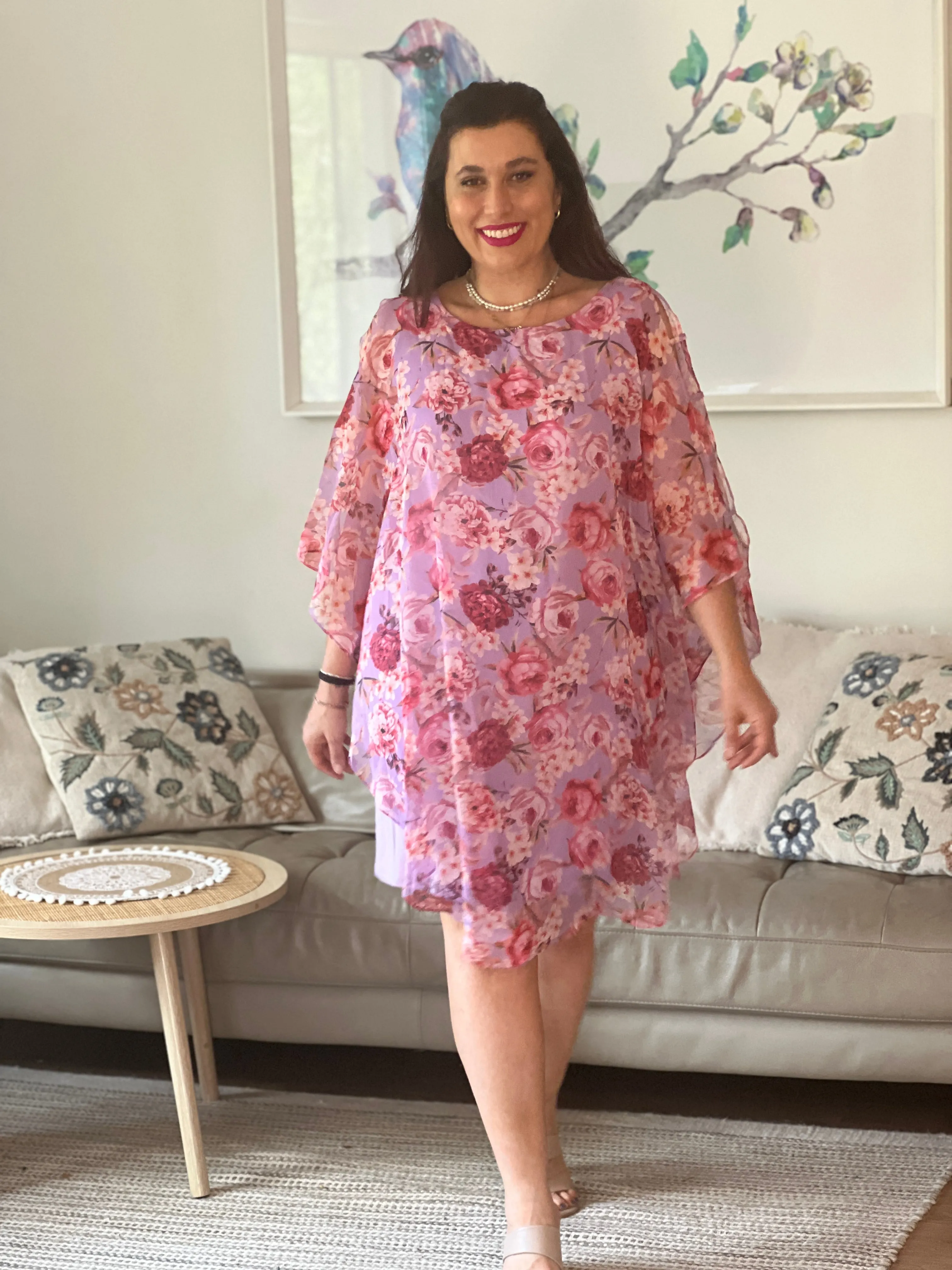 Rowena Lavender Floral Dress