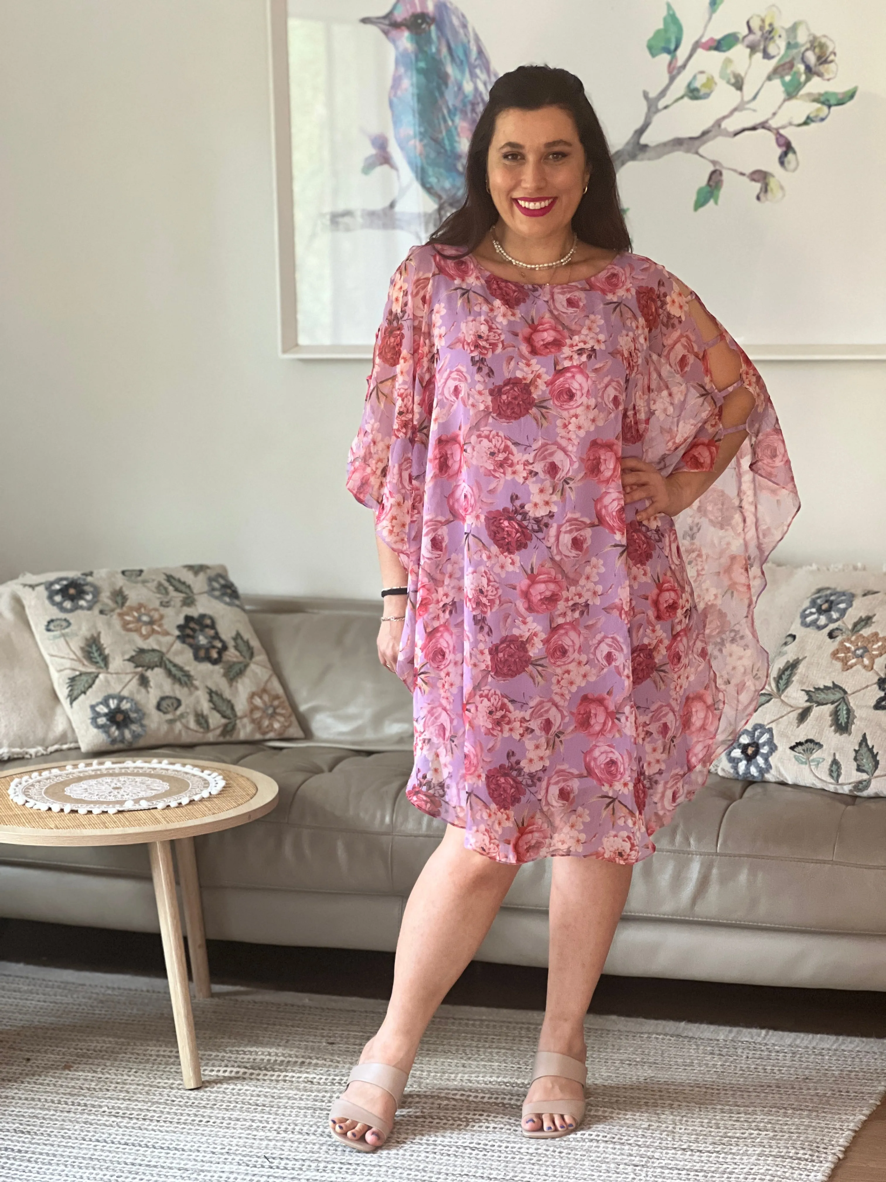 Rowena Lavender Floral Dress