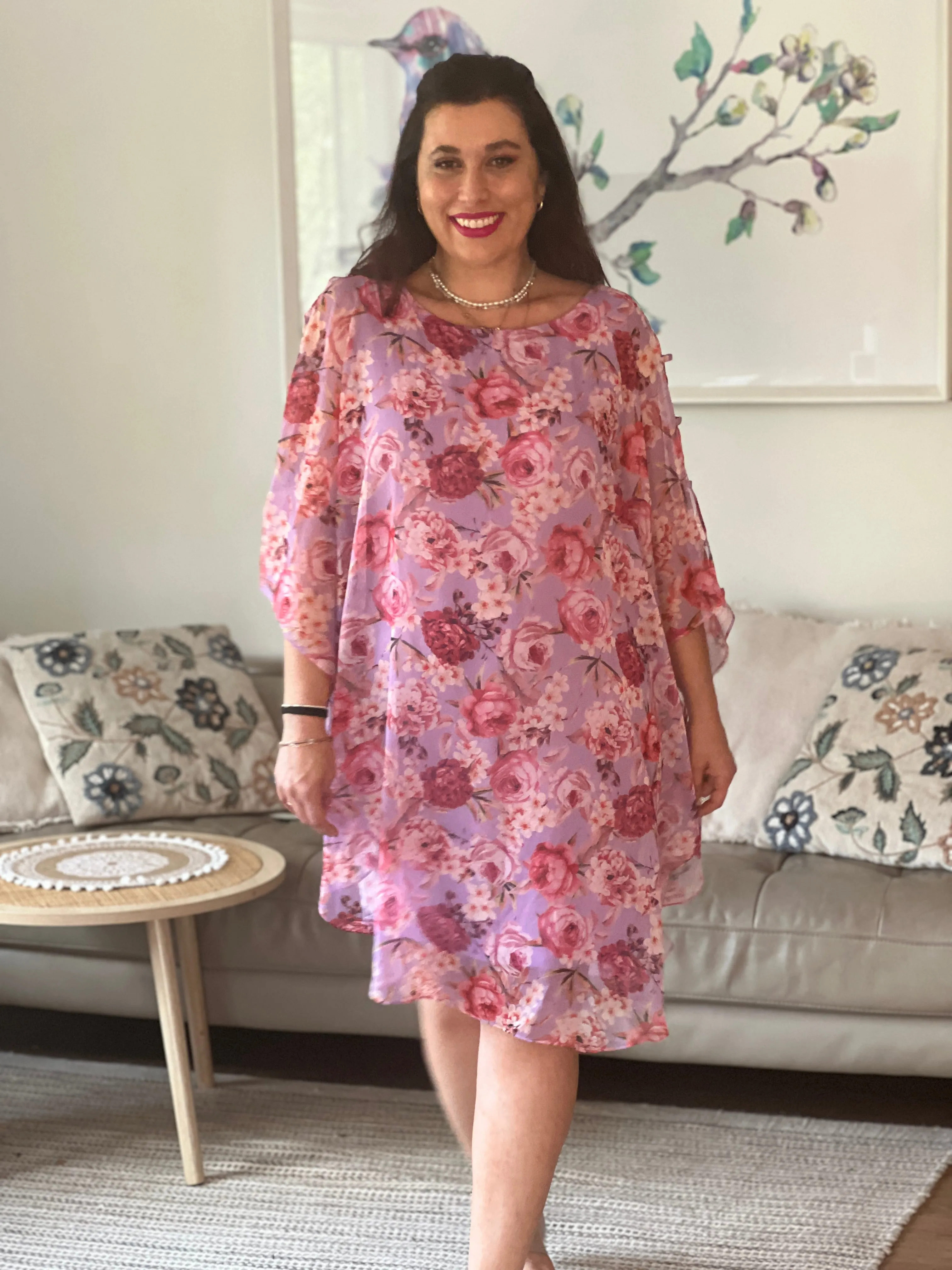 Rowena Lavender Floral Dress