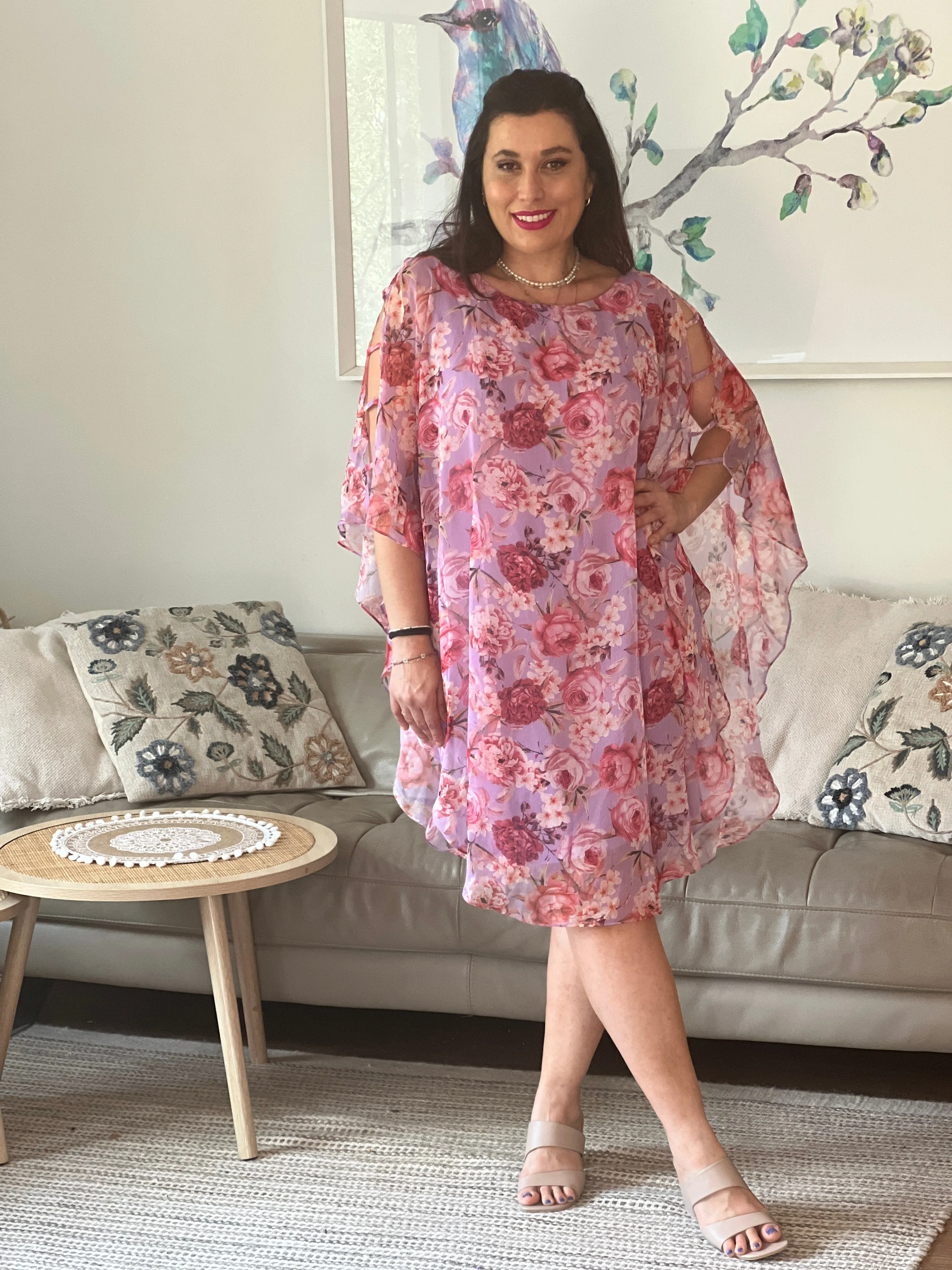 Rowena Lavender Floral Dress