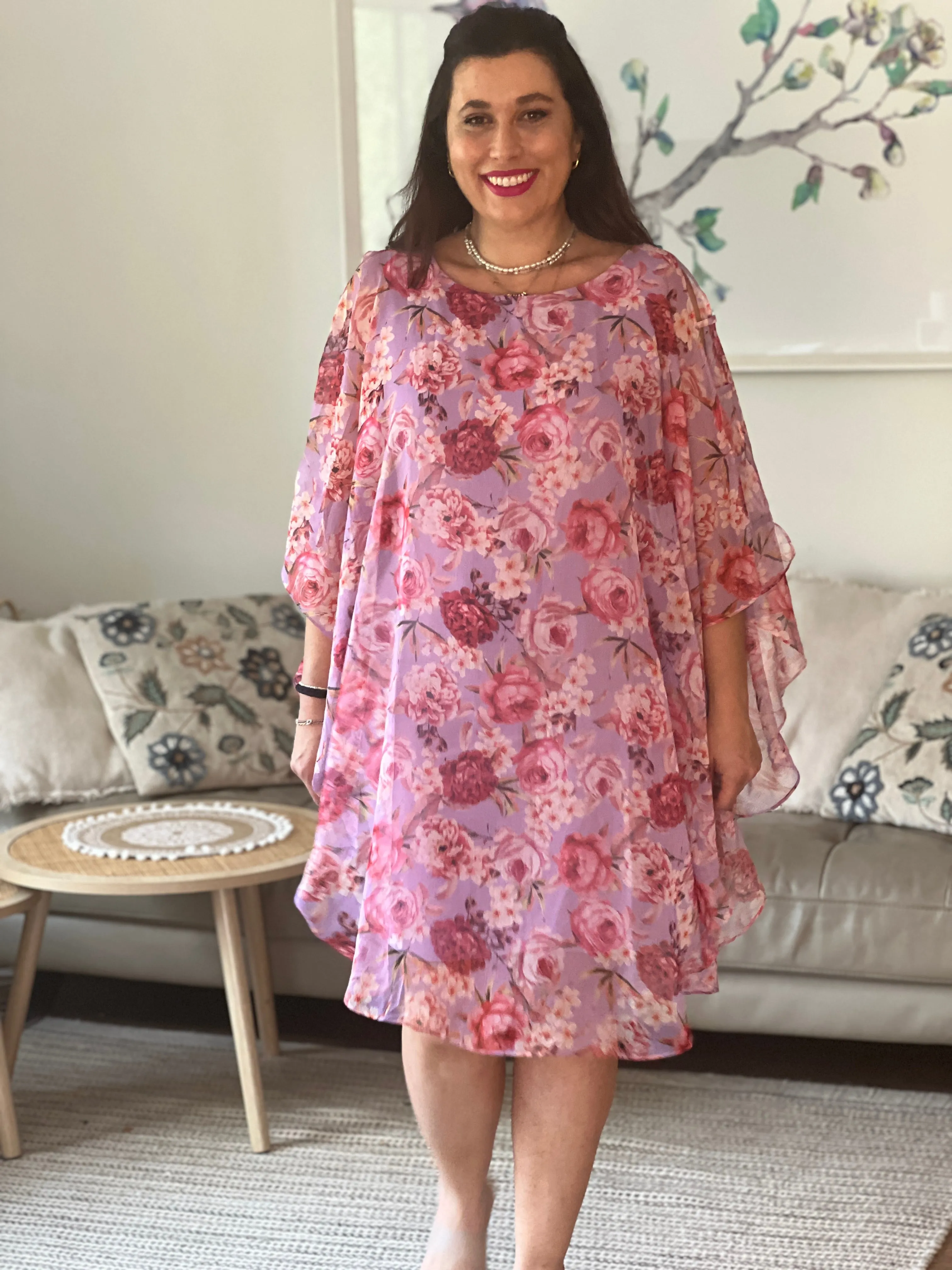 Rowena Lavender Floral Dress