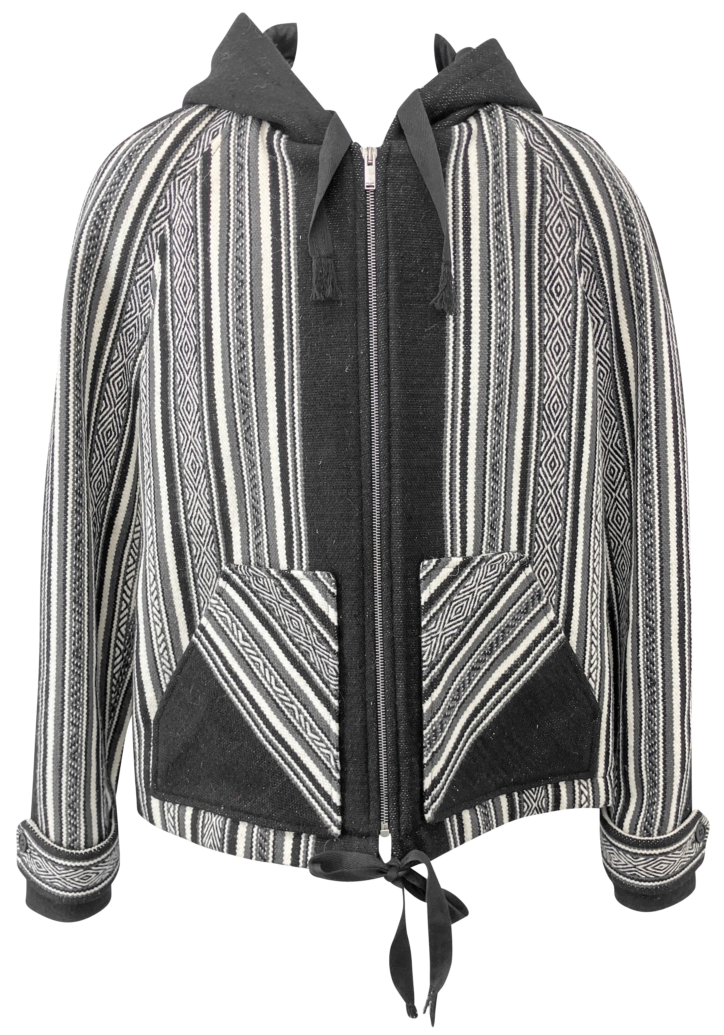 Saint Laurent Baha Jacket in Black/White