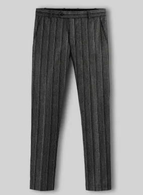 Sartori Leocadia Charcoal Stripe Soft Tweed Pants