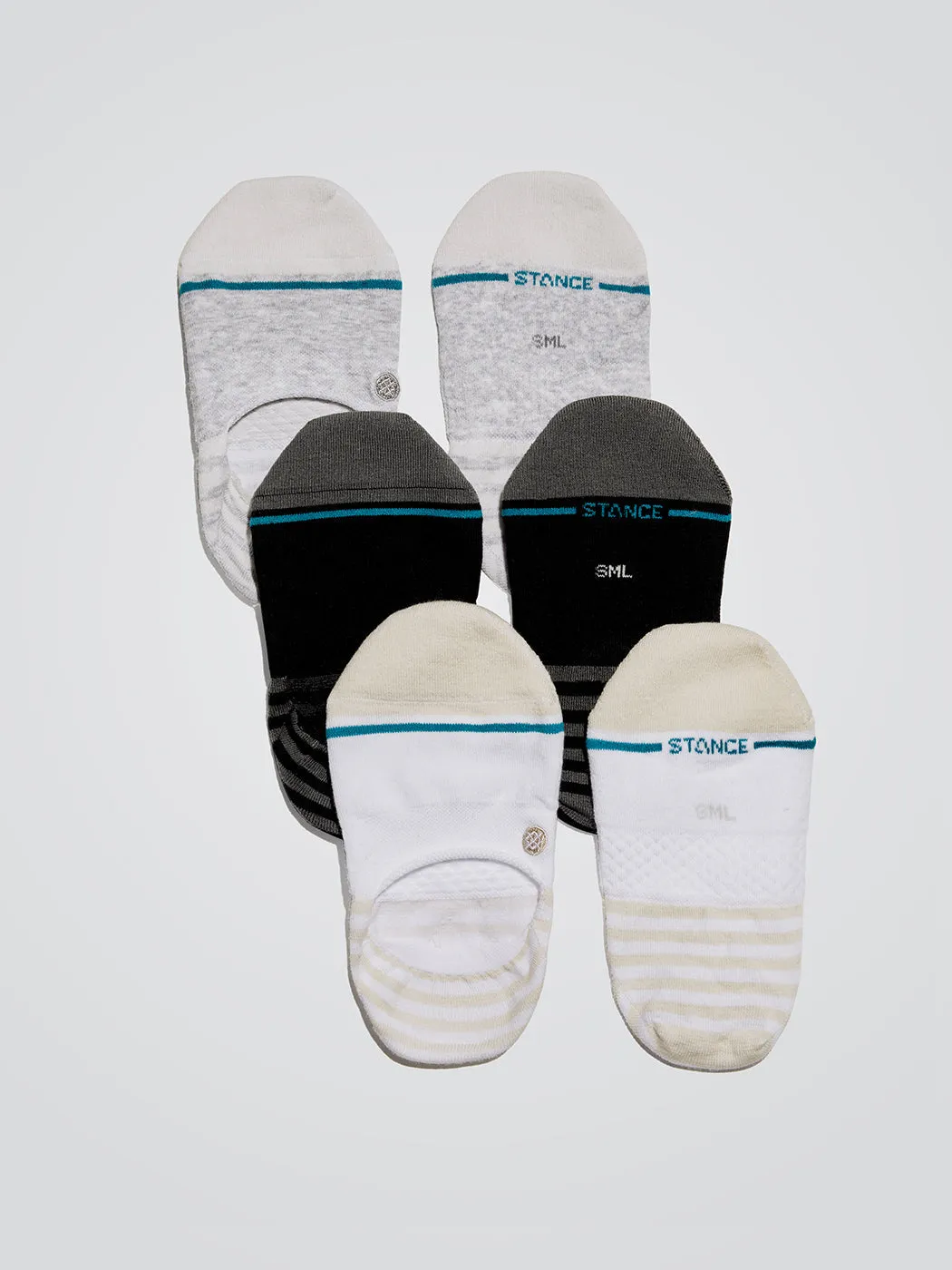 Sensible 3 Pack No-Show Socks - Multi