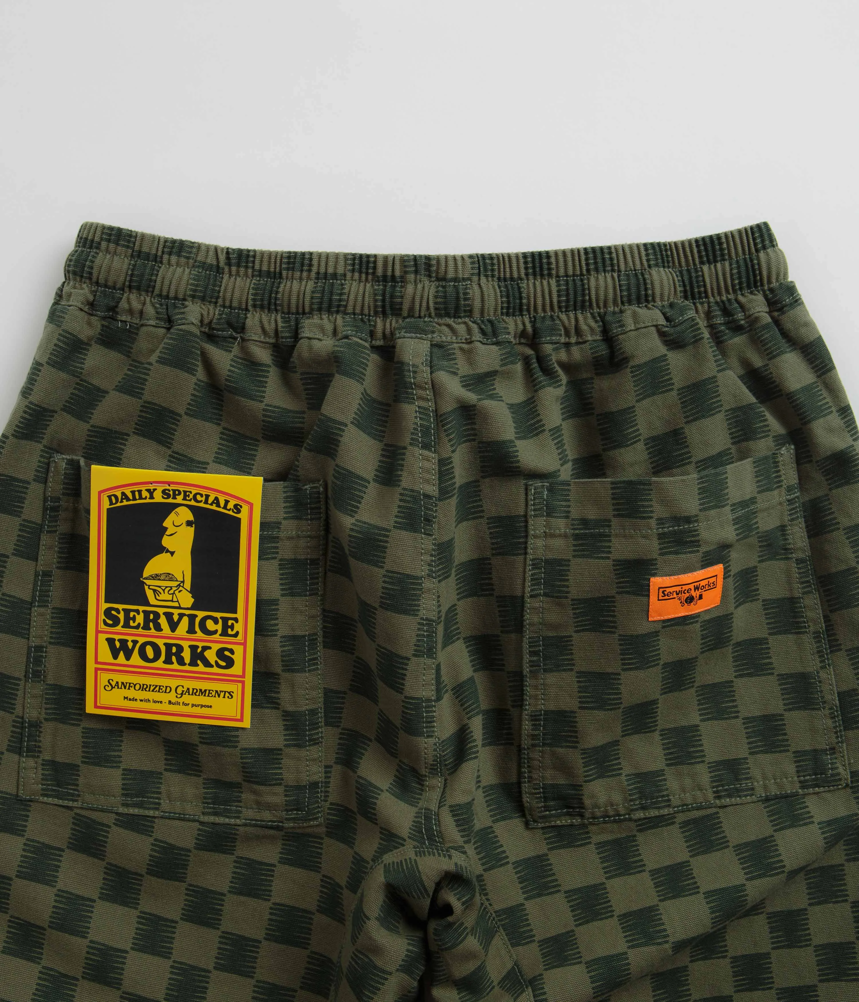 Service Works Classic Chef Pants - Green Checker