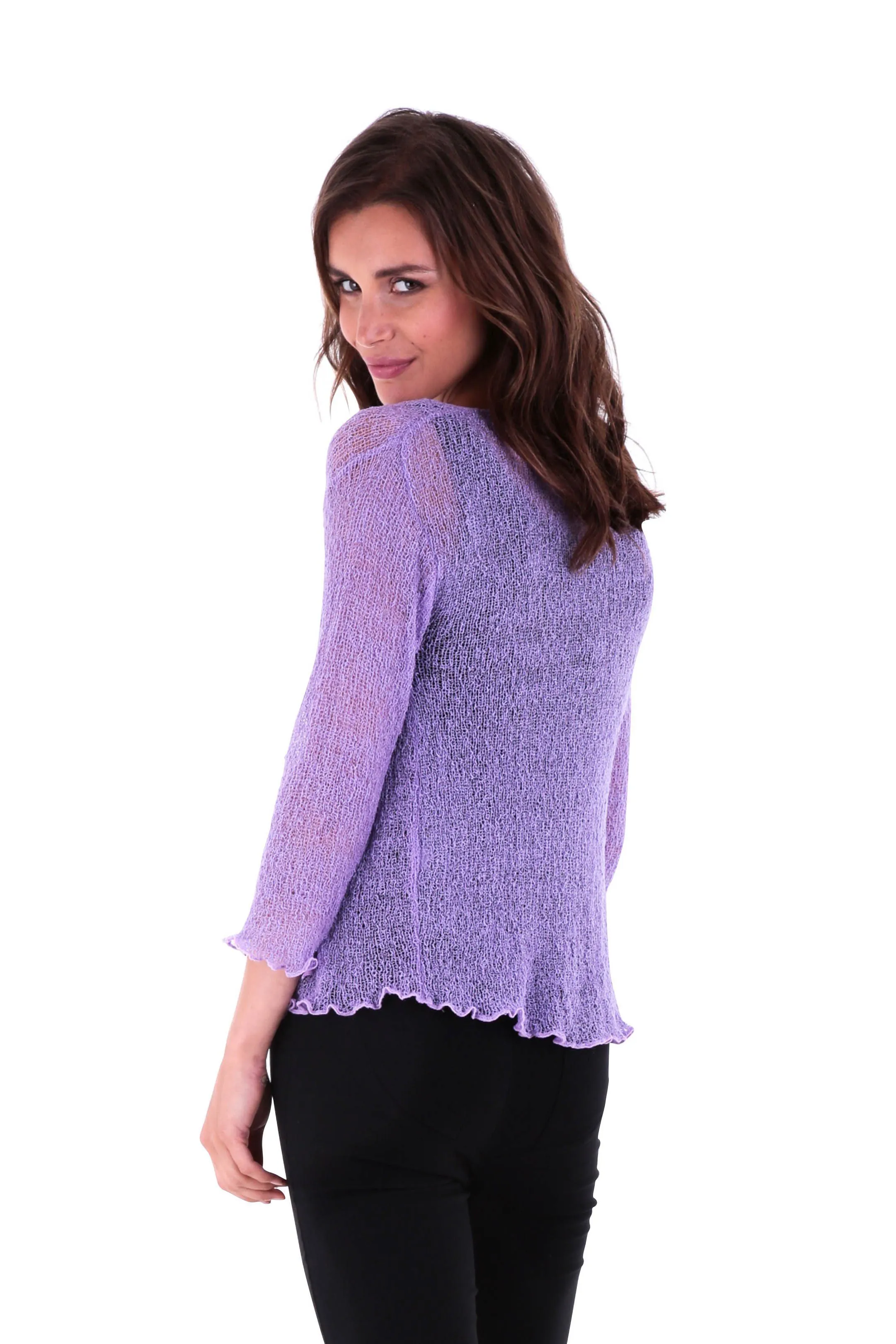 Sheer Shrug - Lightweight Knit Cardigan by SHU-SHI