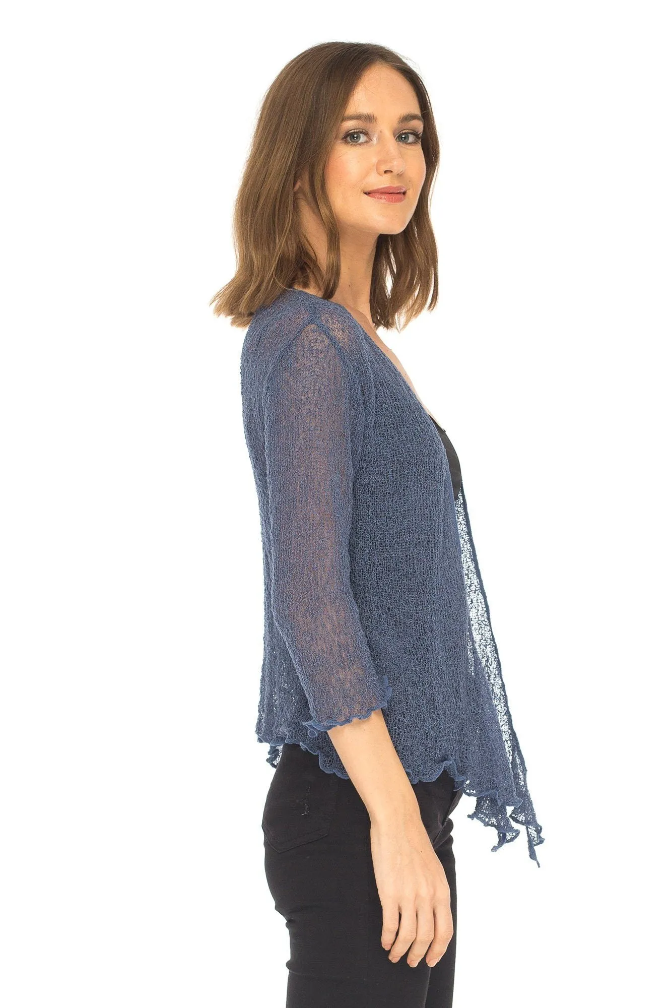 Sheer Shrug - Lightweight Knit Cardigan by SHU-SHI