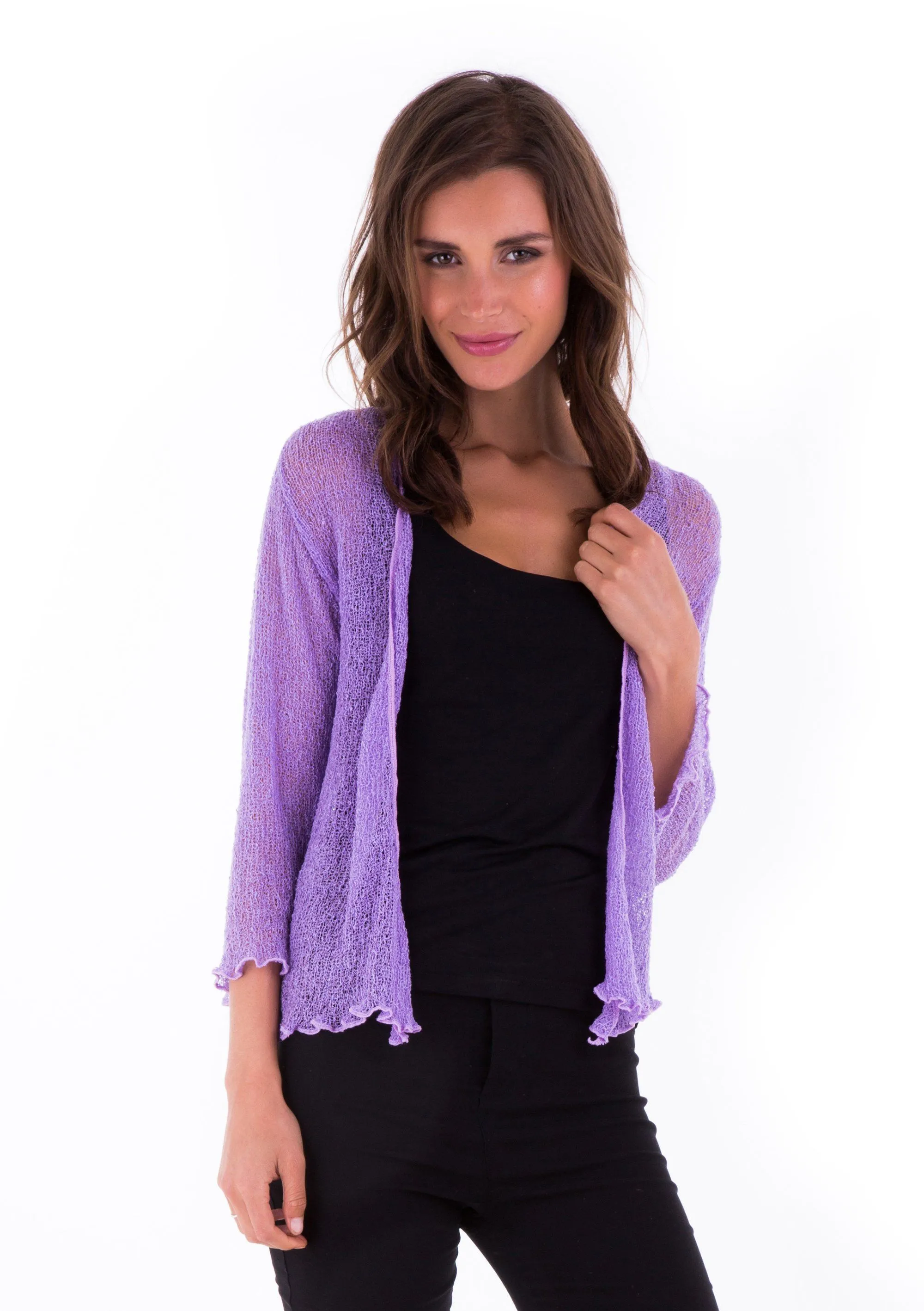 Sheer Shrug - Lightweight Knit Cardigan by SHU-SHI