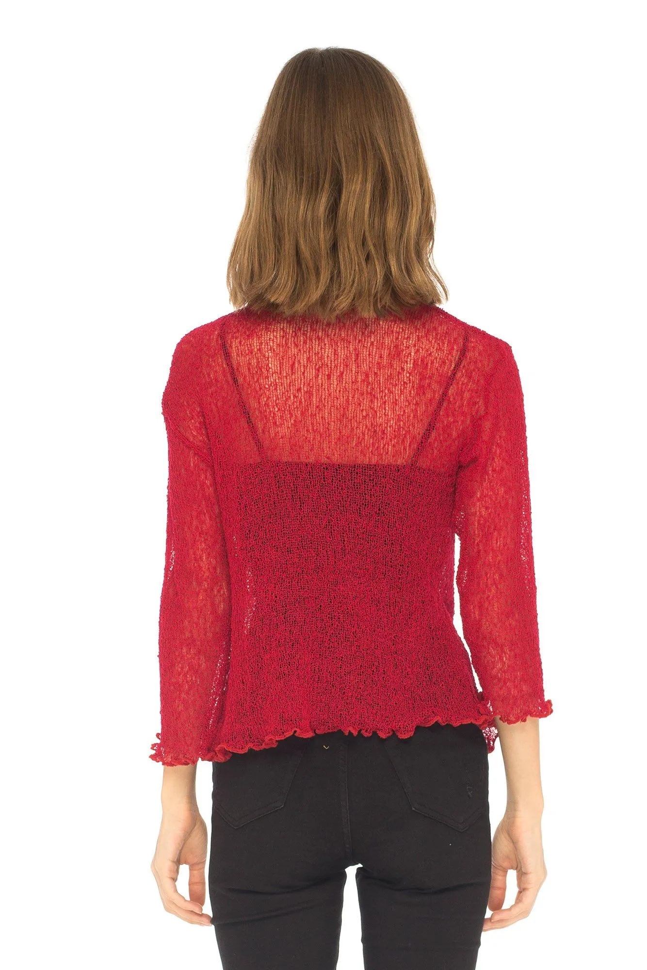 Sheer Shrug - Lightweight Knit Cardigan by SHU-SHI