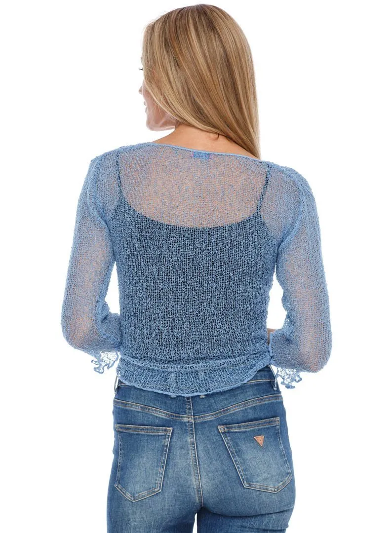 Sheer Shrug - Lightweight Knit Cardigan by SHU-SHI