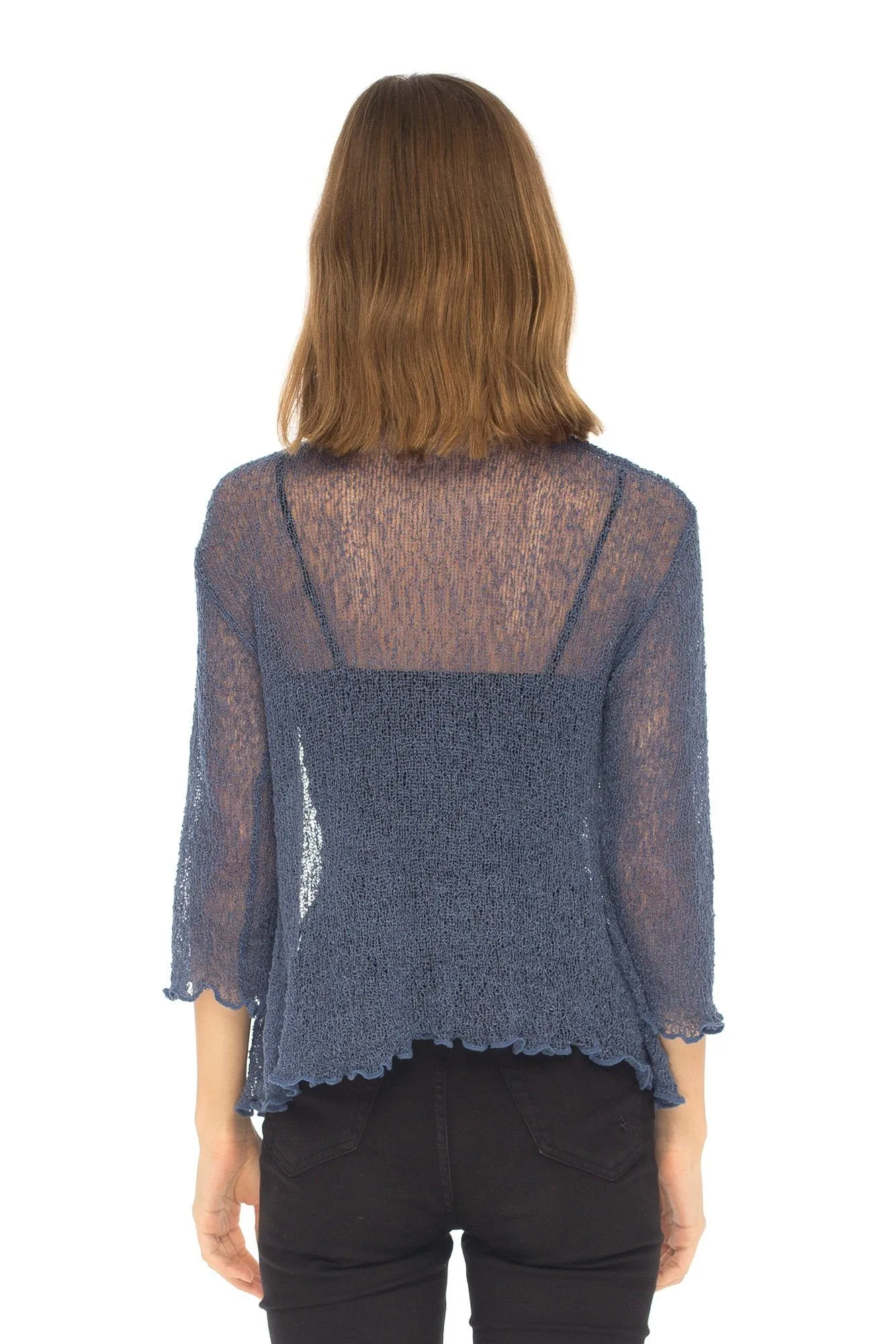 Sheer Shrug - Lightweight Knit Cardigan by SHU-SHI