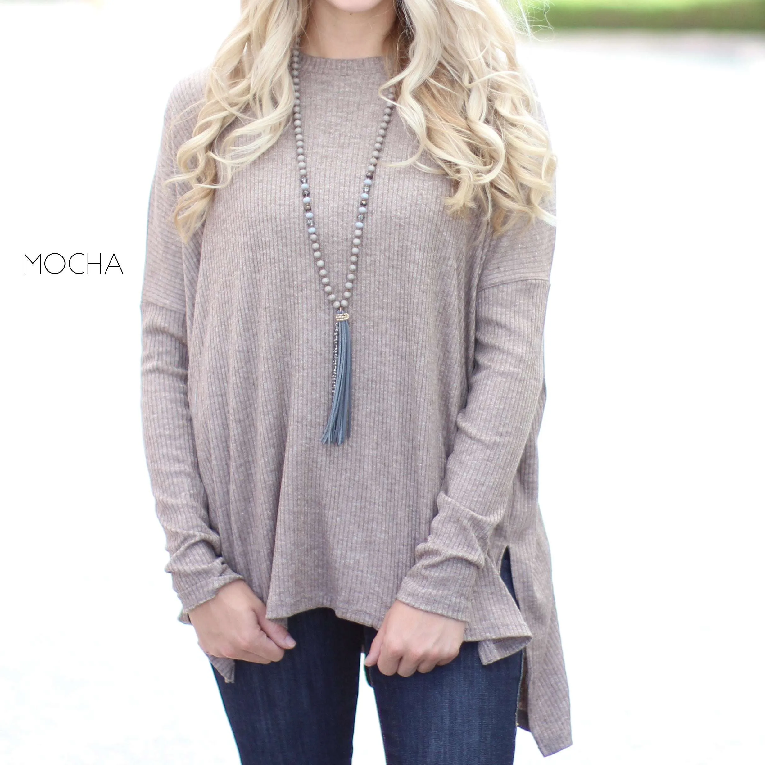 Side Slit Sweater Tunic | S-XL