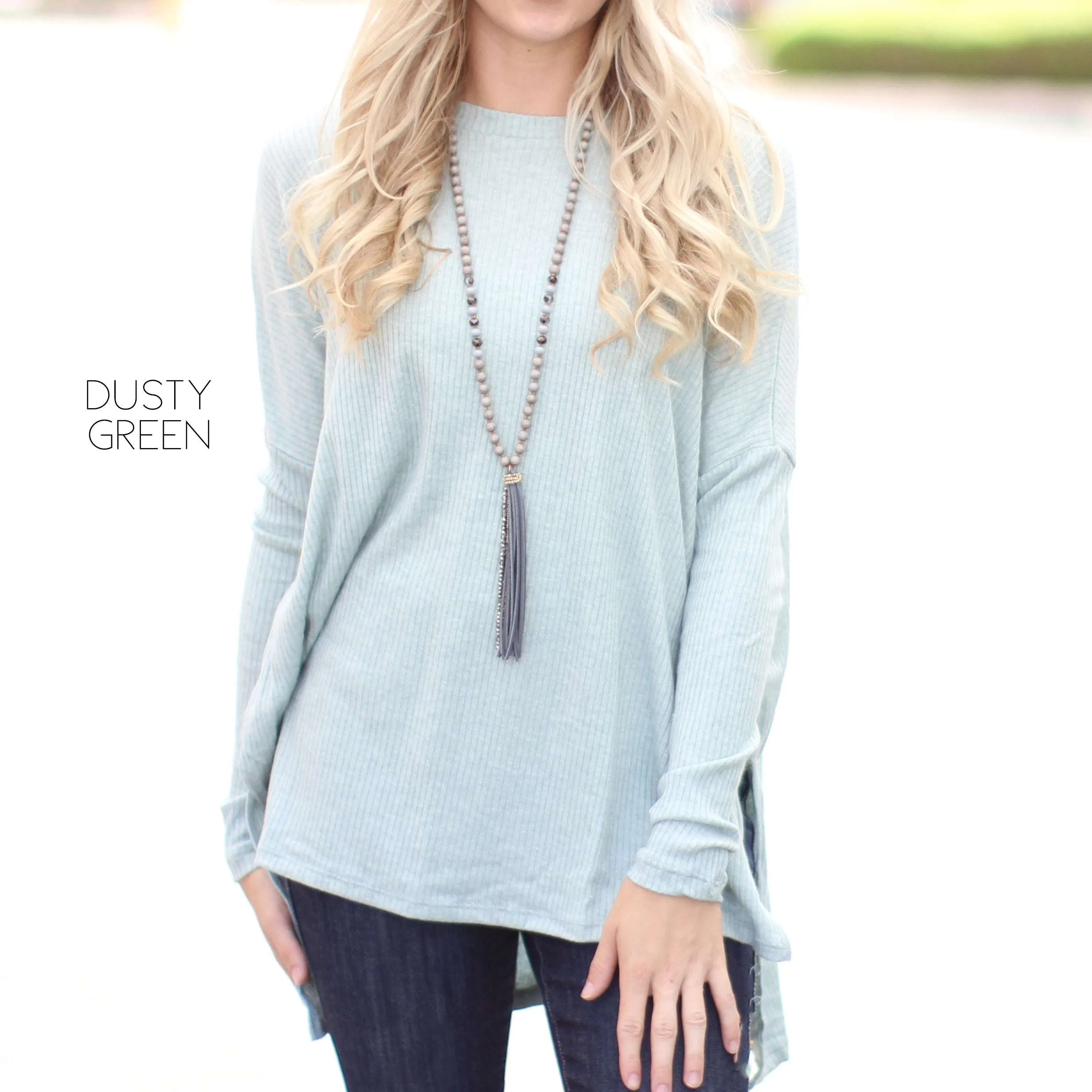 Side Slit Sweater Tunic | S-XL