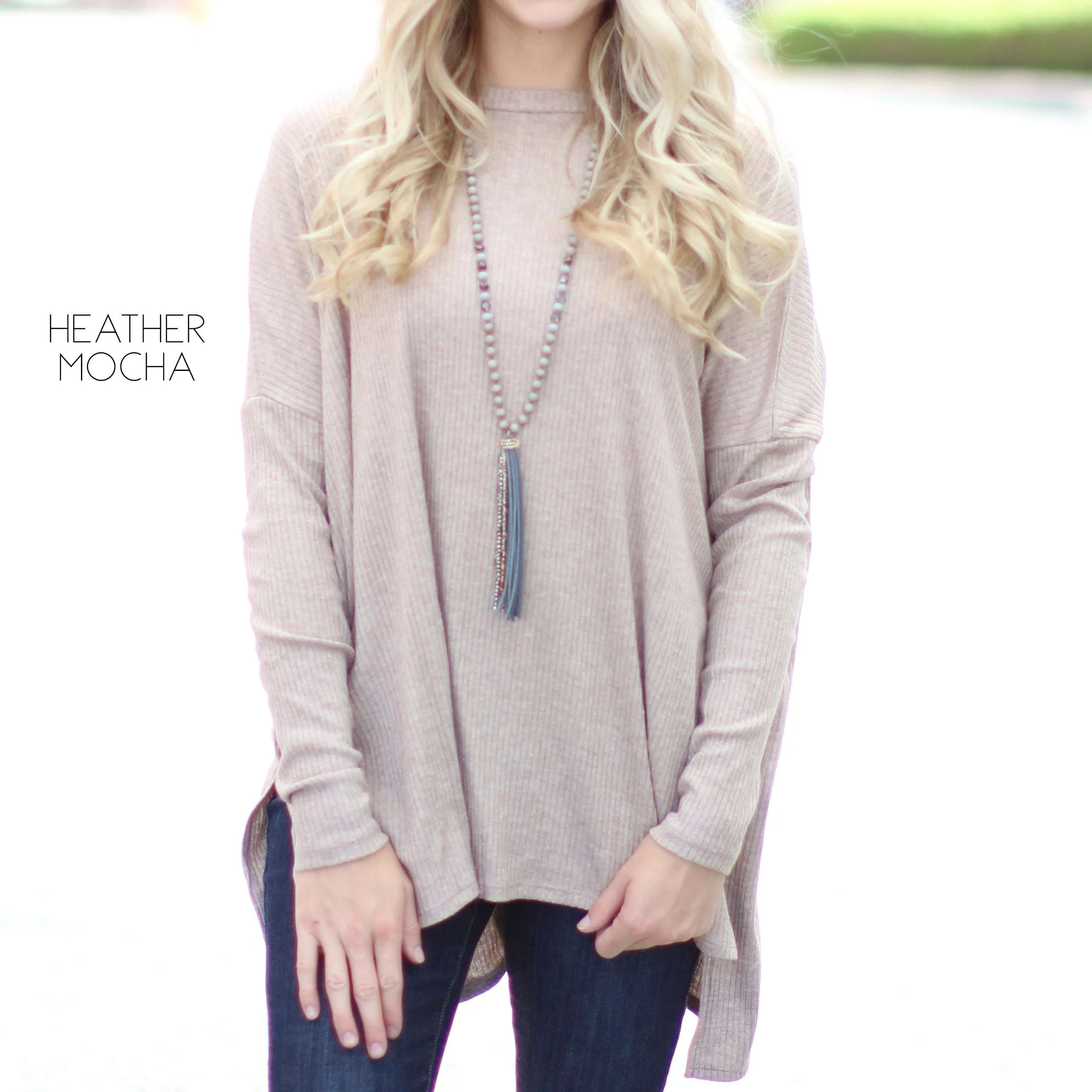 Side Slit Sweater Tunic | S-XL