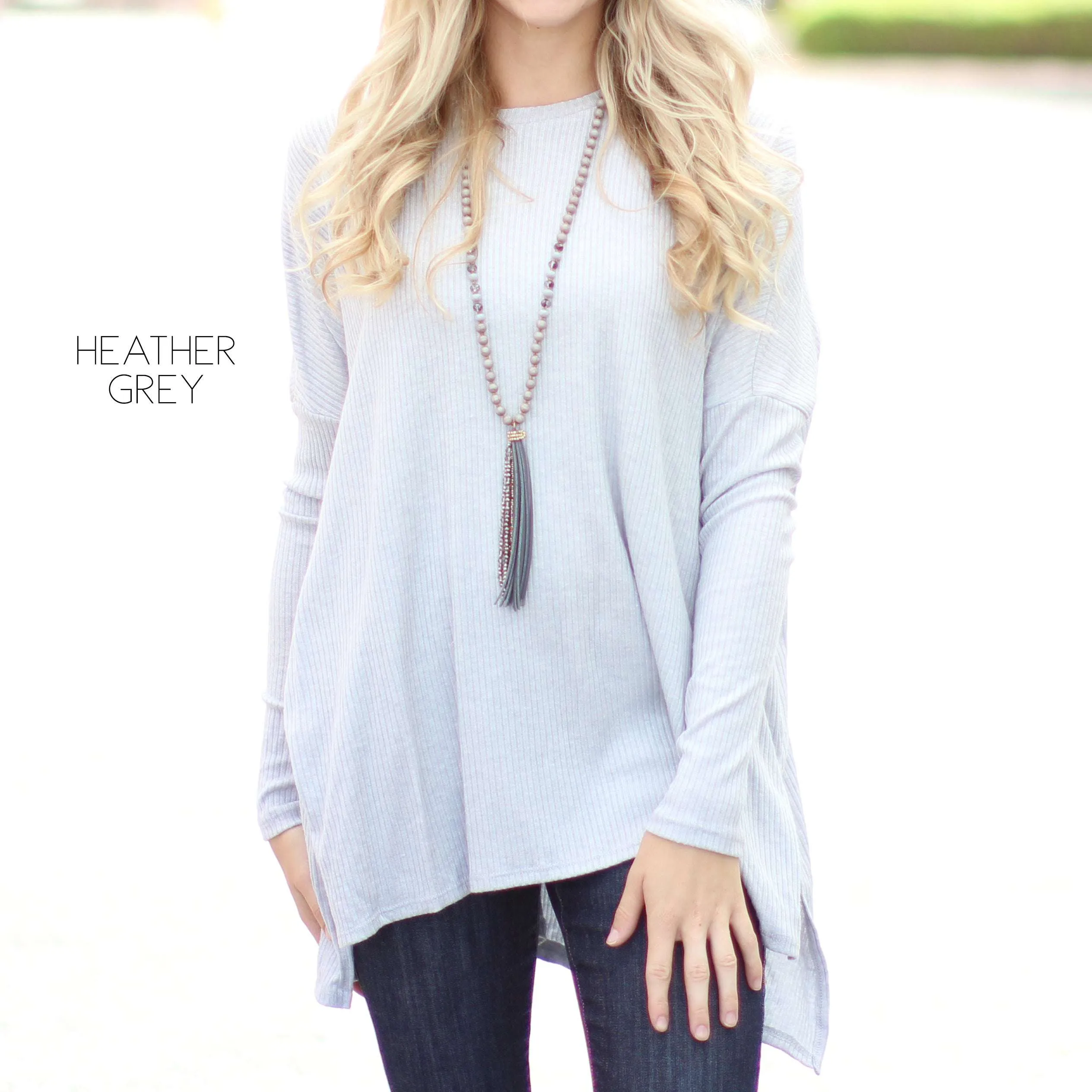 Side Slit Sweater Tunic | S-XL