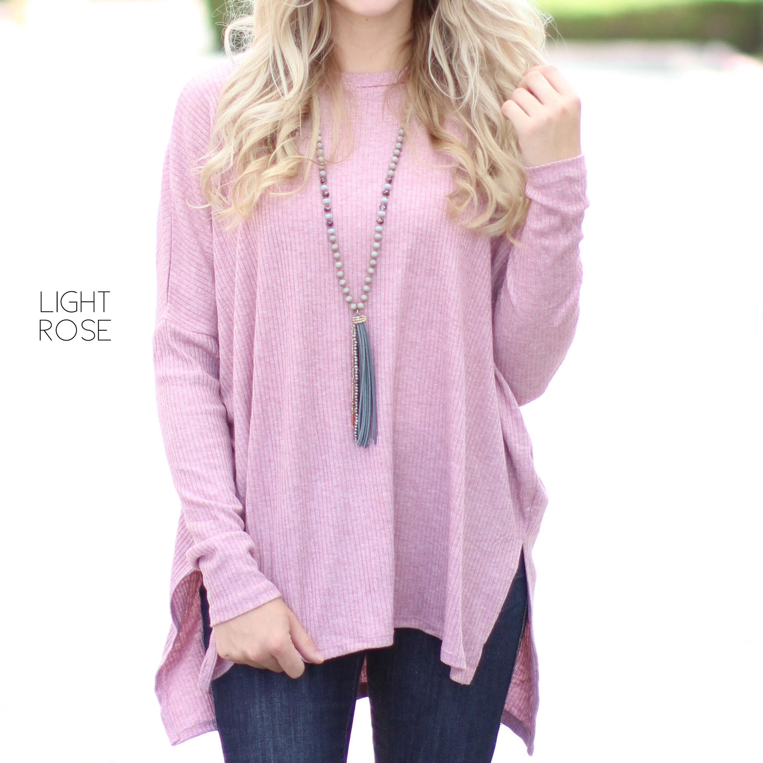 Side Slit Sweater Tunic | S-XL