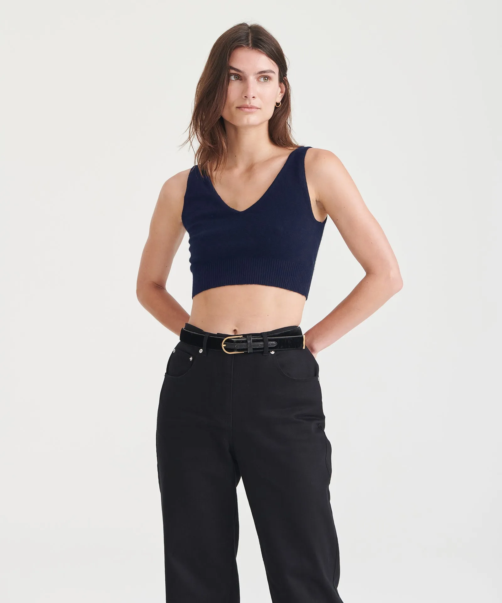 Signature Cashmere Longline Bra Tops