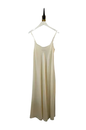 Silk Paperbag Dress in Creme