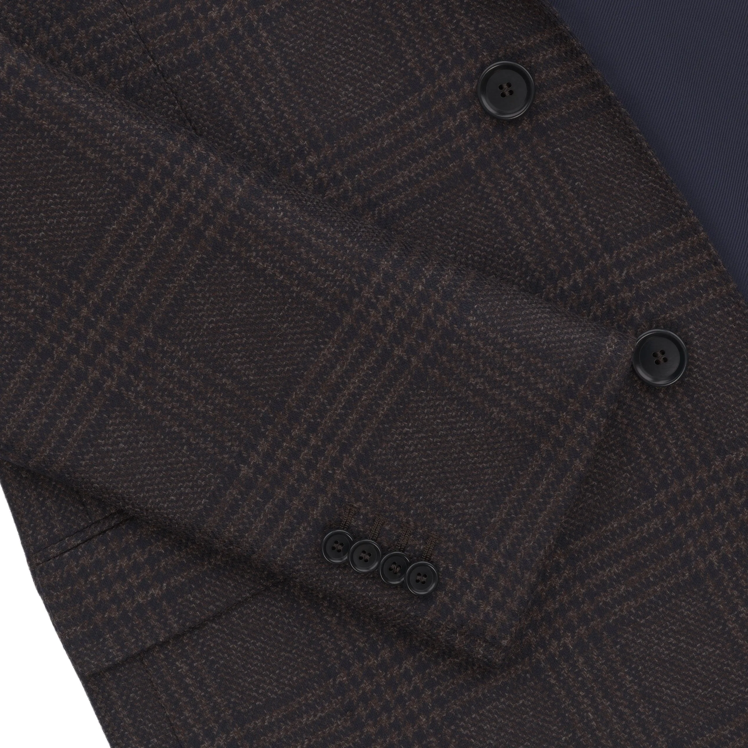 Single-Breasted Wool Coat in Brown Melange and Dark Blue. Exclusively Made for Sartale