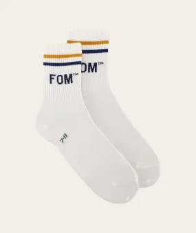 Socks Active - Cream/ Gold & Navy Stripe (Size 7-11)