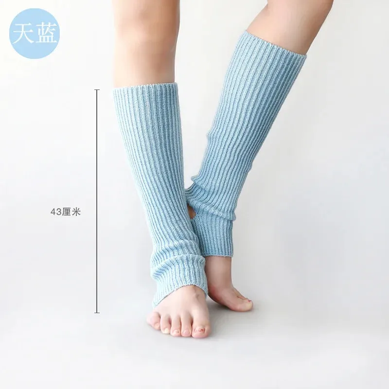 Sohiwoo Japanese Knit Socks Leg Warmers Socks Harajuku Winter Boot Cuffs Footsteps Long Legs Socks Lolita Leg Cover Cable Knit Socks