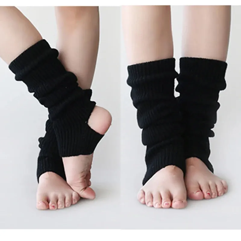 Sohiwoo Japanese Knit Socks Leg Warmers Socks Harajuku Winter Boot Cuffs Footsteps Long Legs Socks Lolita Leg Cover Cable Knit Socks