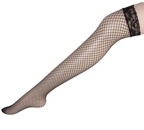 Solid Colors Lady Sexy Fishnet Lace Spandex Top Mesh Thigh High Stockings Knee Socks Long Tights Pantyhose Medias For Woman