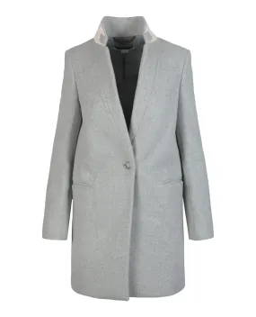 Stella McCartney Fleur Felt-Collar Wool Coat