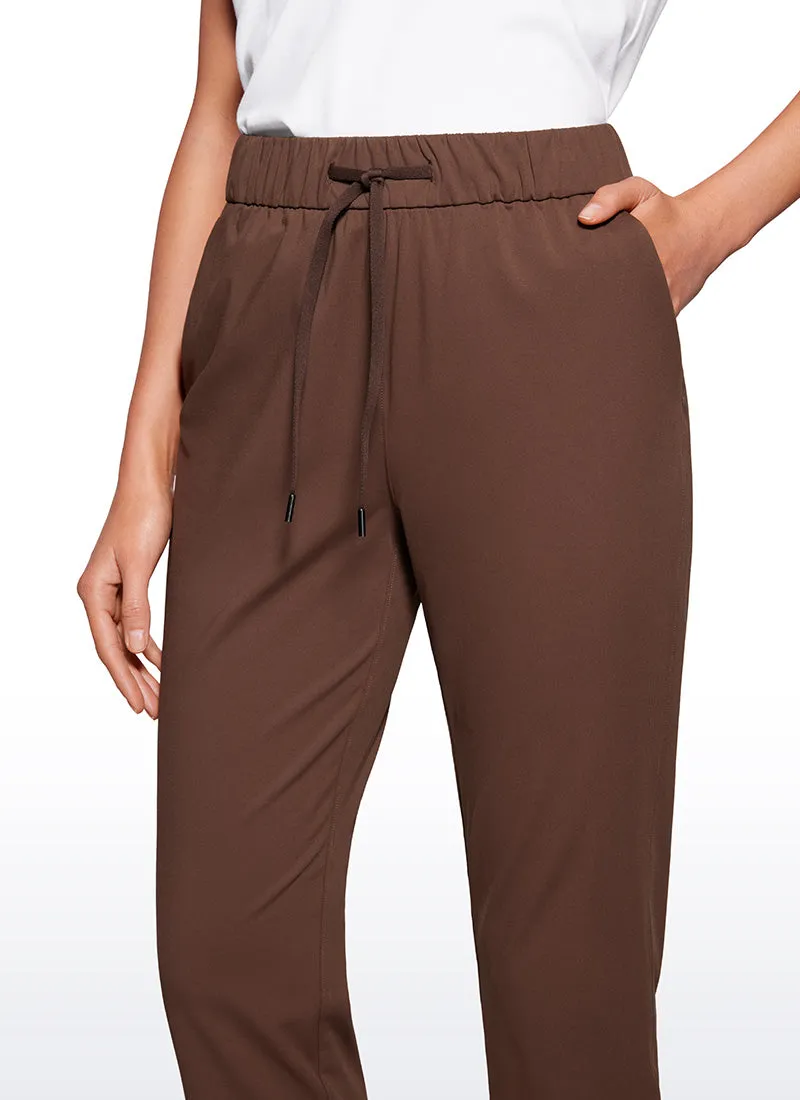 Stretch Drawstring 7/8 Pants with Pockets 27''