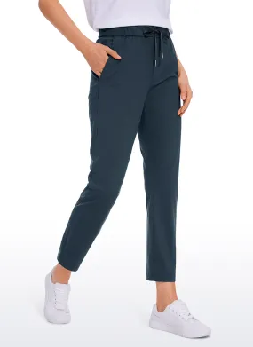 Stretch Drawstring 7/8 Pants with Pockets 27''